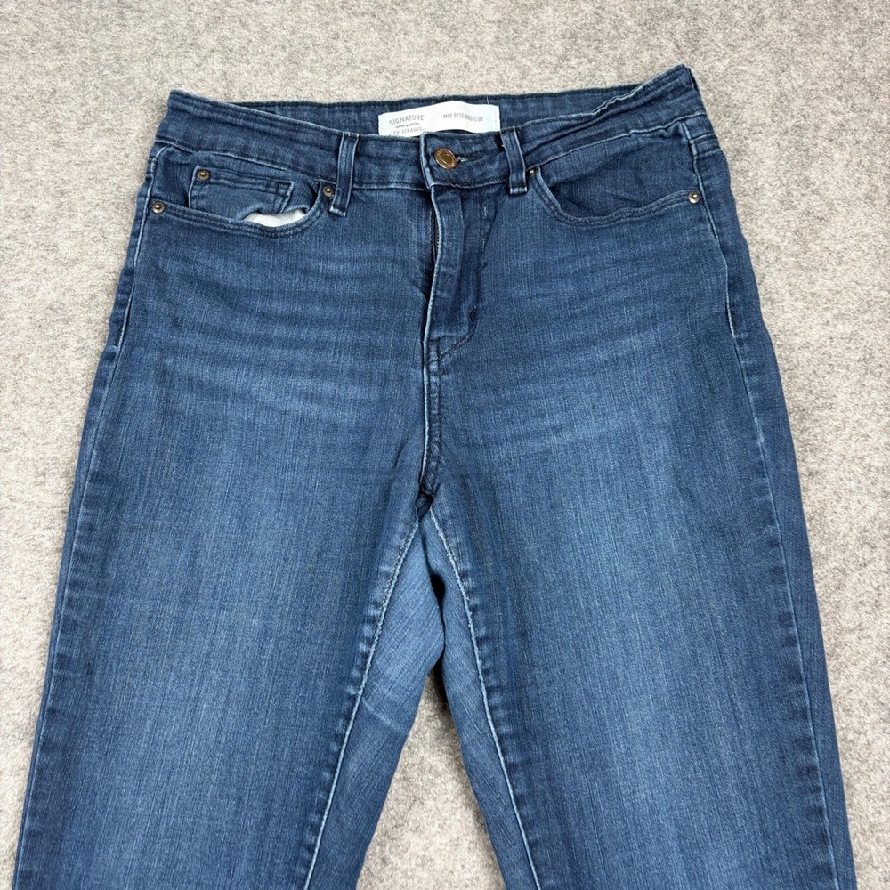 Signature by Levis Mid Rise Bootcut Jeans Womens 8M 29x32 Blue Dark Wash Denim